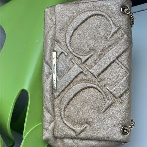 CH Carolina Herrera metallic bag